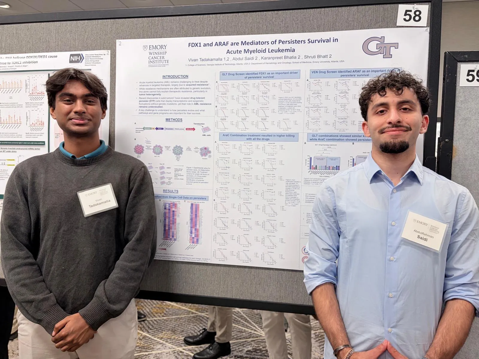 Vivan presenting the FDX1 / ARAF AML poster at UGA-Winship Cancer Research Summit